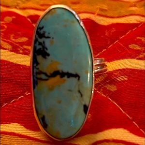 Sterling silver and turquoise ring